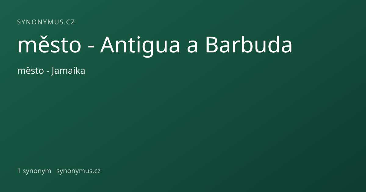 Náhled odkazu: město - Antigua a Barbuda