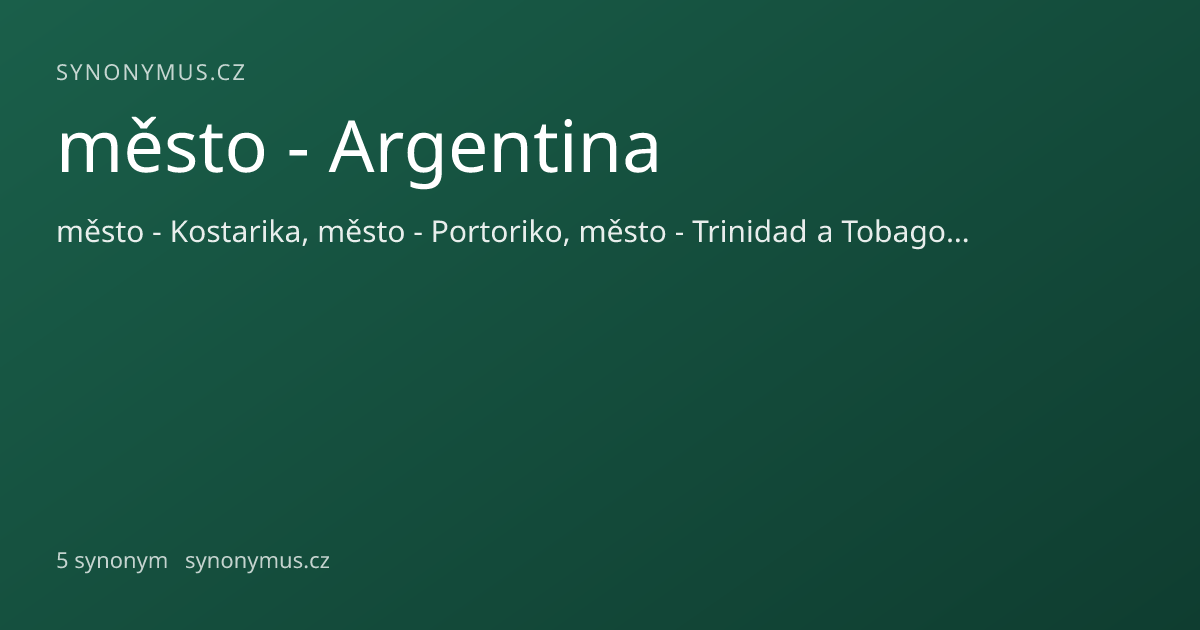 Náhled odkazu: město - Argentina