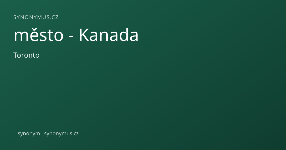 Náhled odkazu: město - Kanada