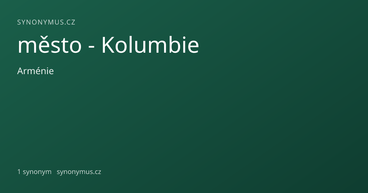 Náhled odkazu: město - Kolumbie