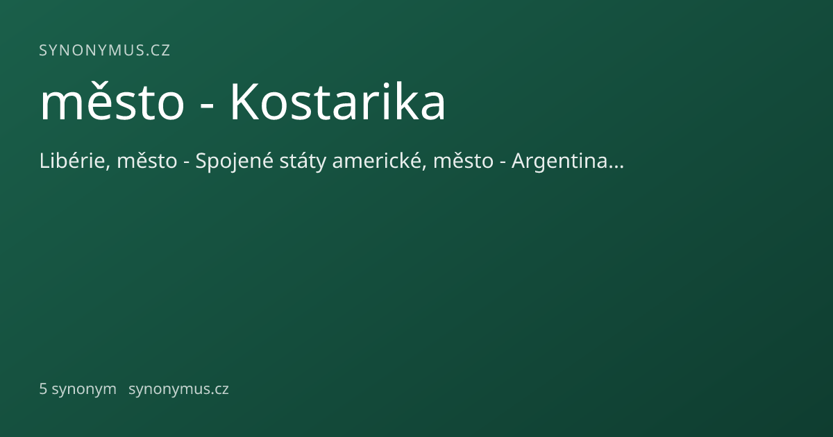 Náhled odkazu: město - Kostarika