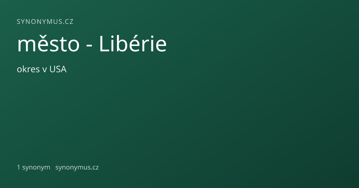 Náhled odkazu: město - Libérie