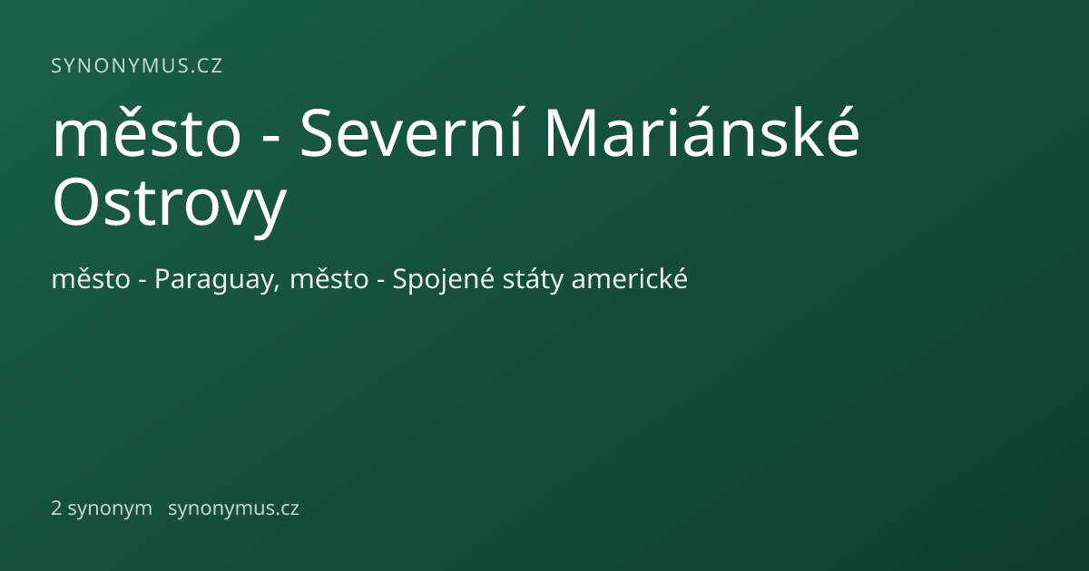 Náhled odkazu: město - Severní Mariánské Ostrovy