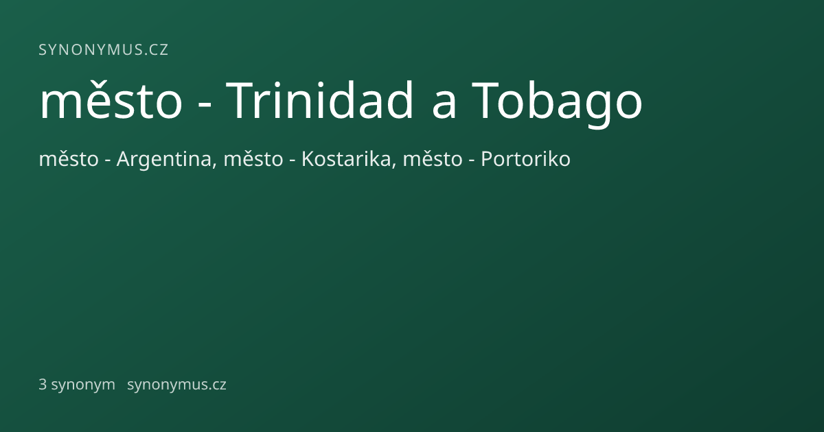 Náhled odkazu: město - Trinidad a Tobago