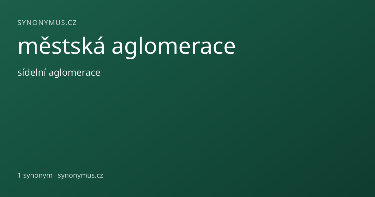 Náhled odkazu: městská aglomerace