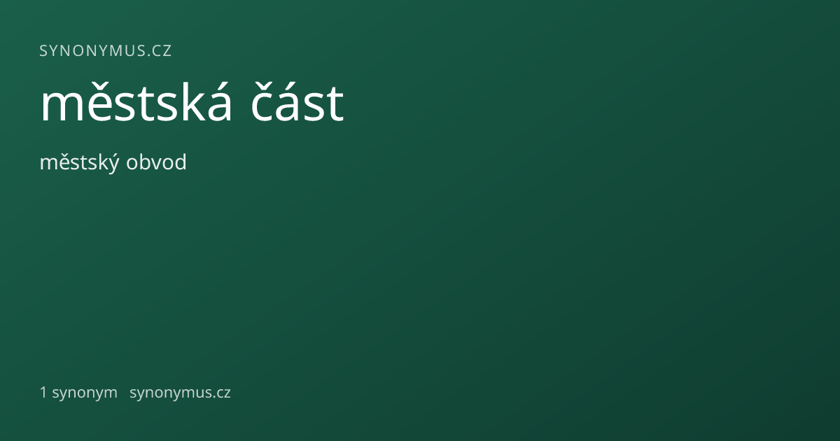 Náhled odkazu: městská část