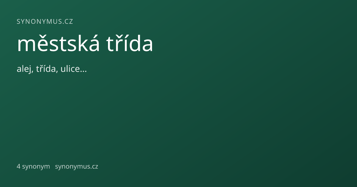 Náhled odkazu: městská třída