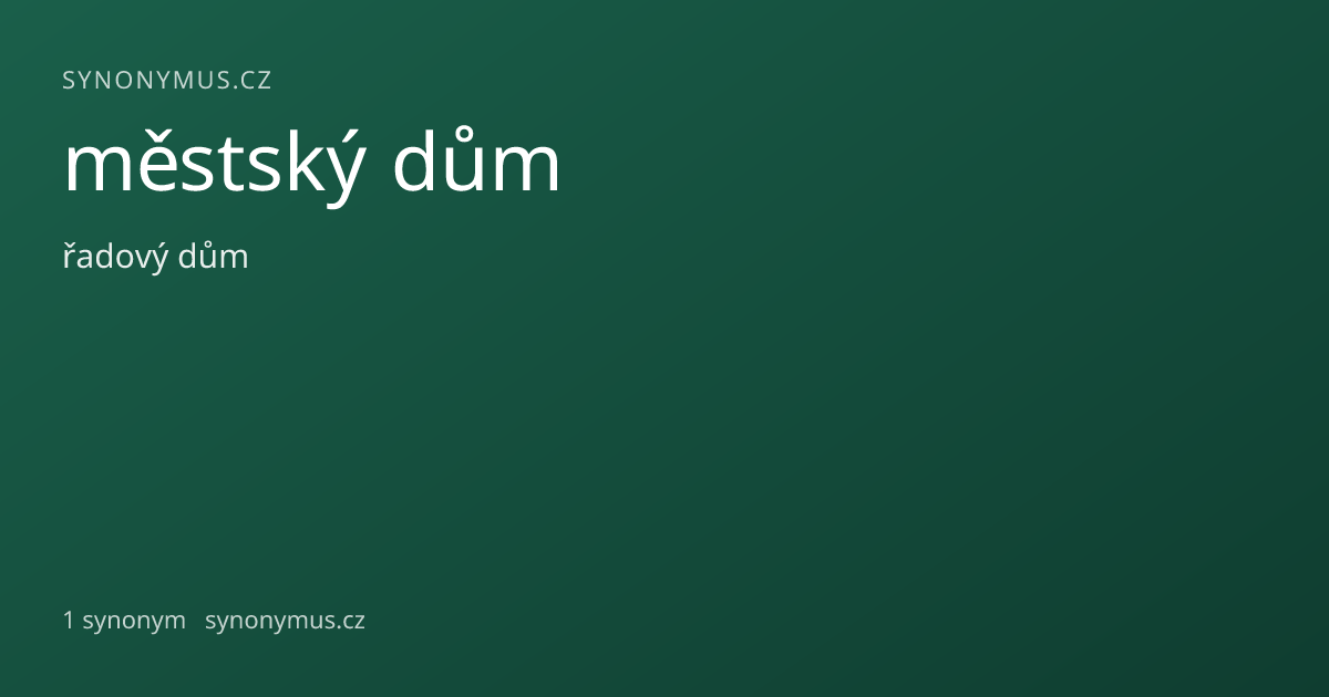 Náhled odkazu: městský dům