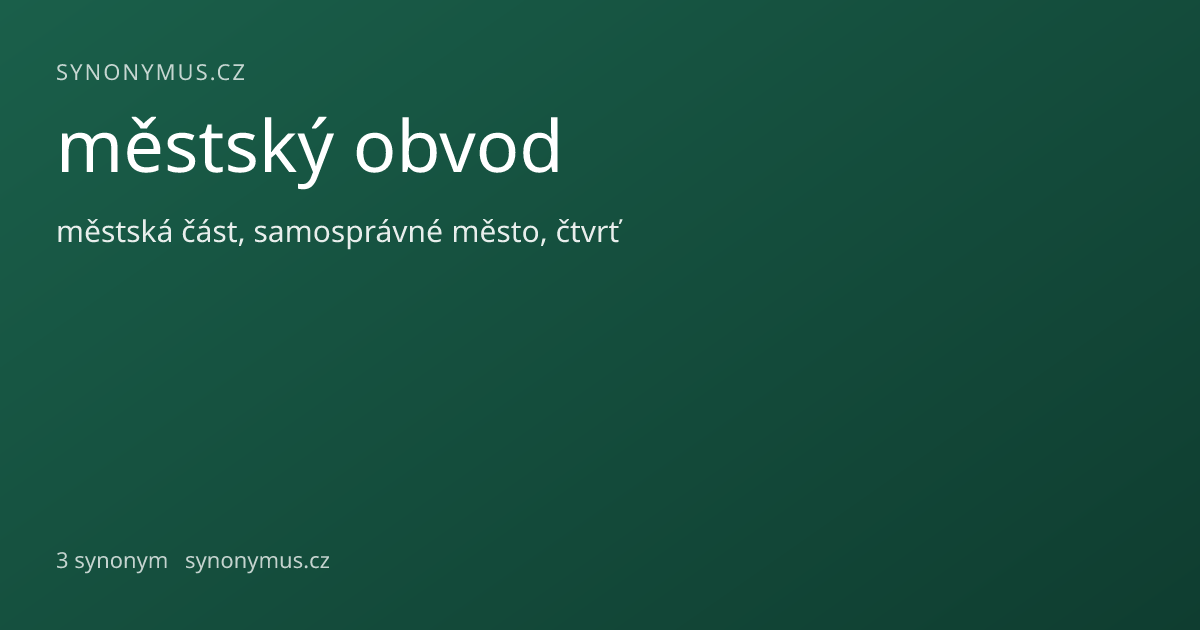 Náhled odkazu: městský obvod