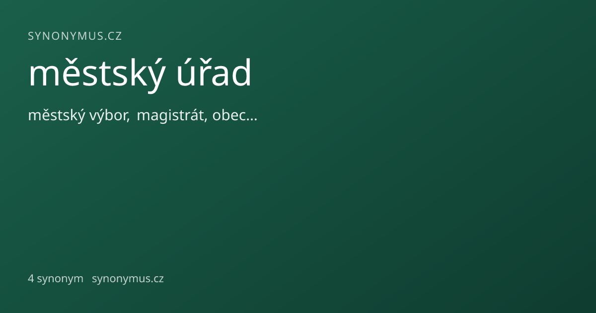 Náhled odkazu: městský úřad