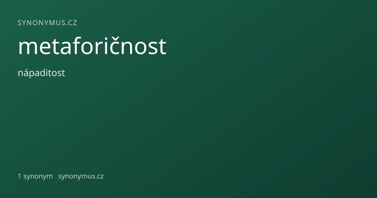 Náhled odkazu: metaforičnost