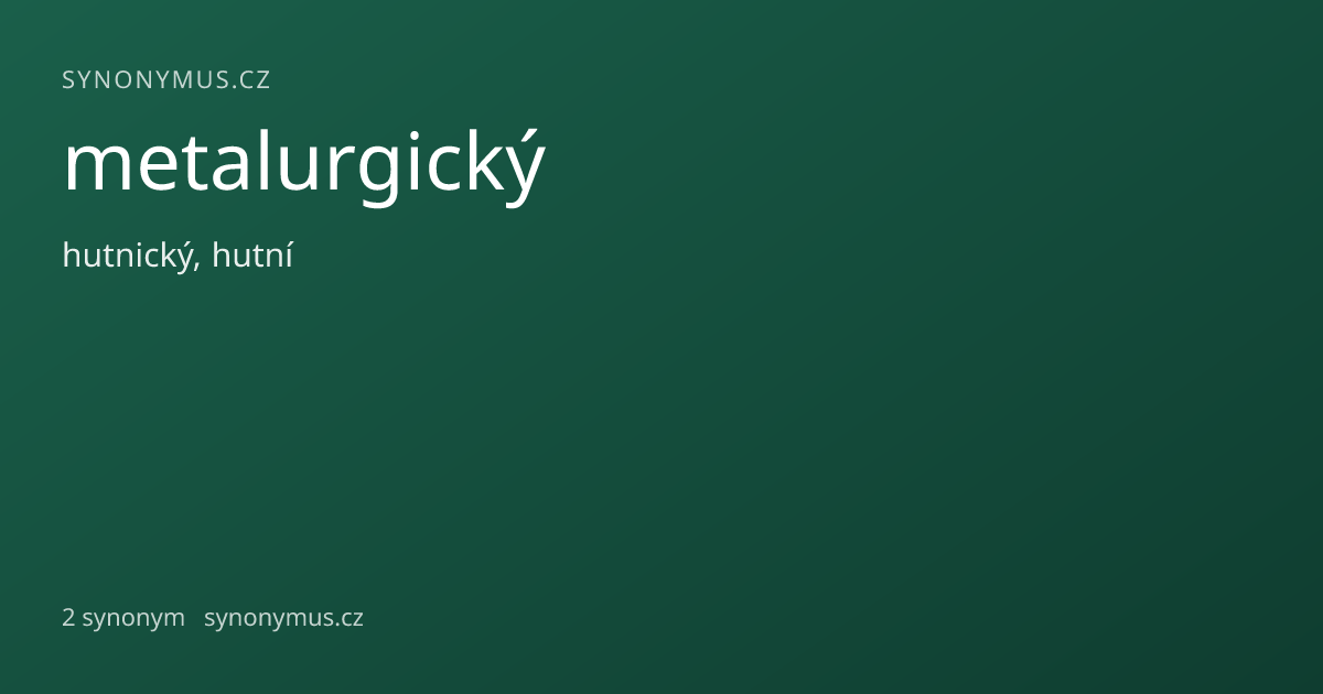 Náhled odkazu: metalurgický