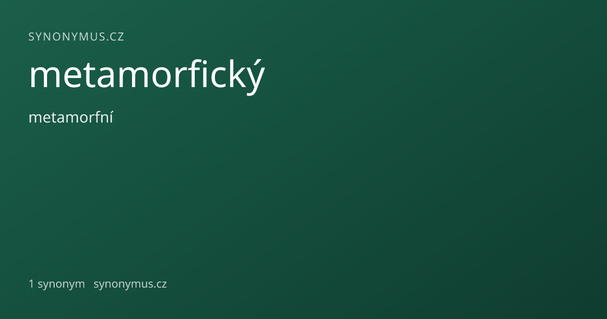 Náhled odkazu: metamorfický