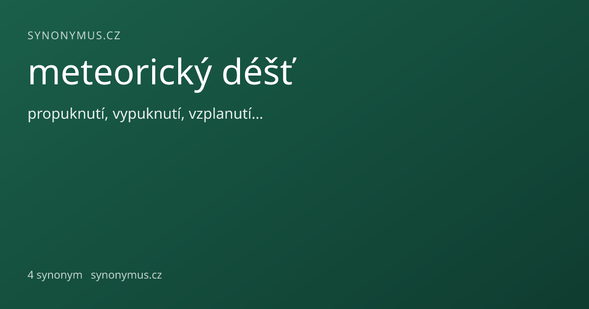 Náhled odkazu: meteorický déšť