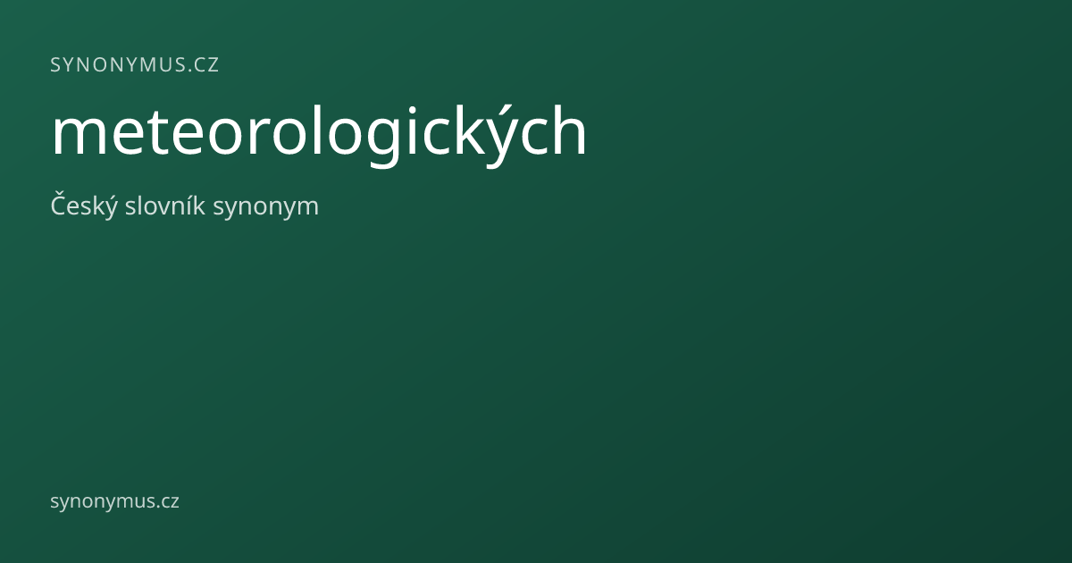 Náhled odkazu: meteorologických