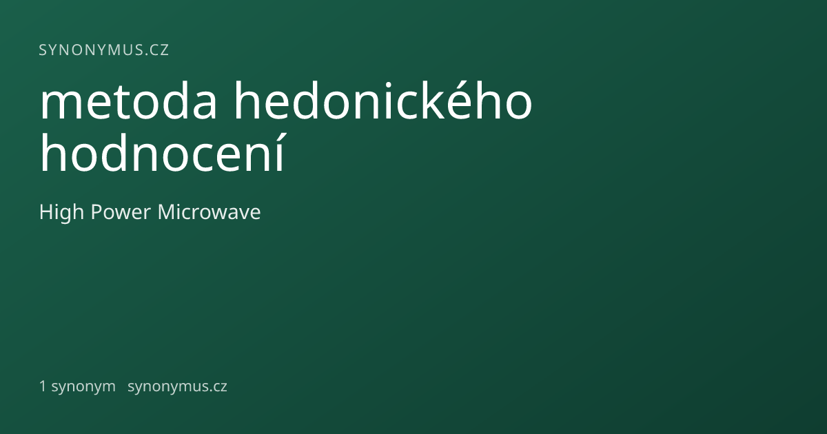 Náhled odkazu: metoda hedonického hodnocení