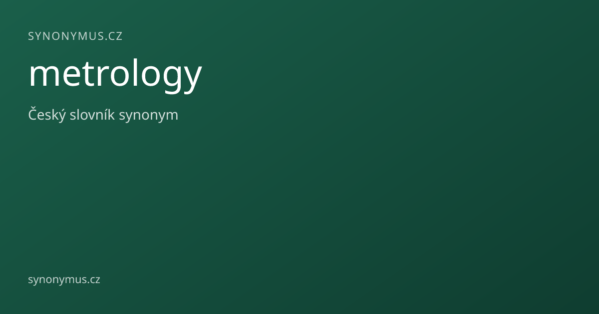 Náhled odkazu: metrology