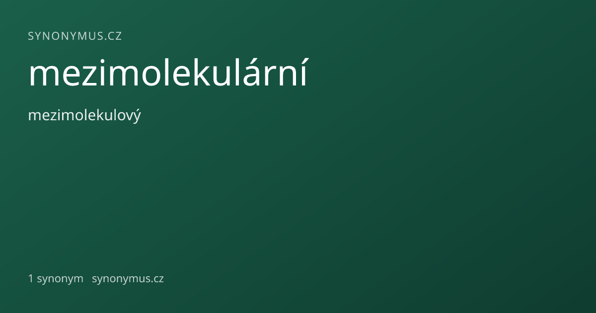 Náhled odkazu: mezimolekulární