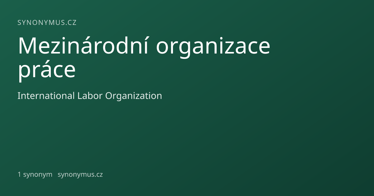 Náhled odkazu: Mezinárodní organizace práce
