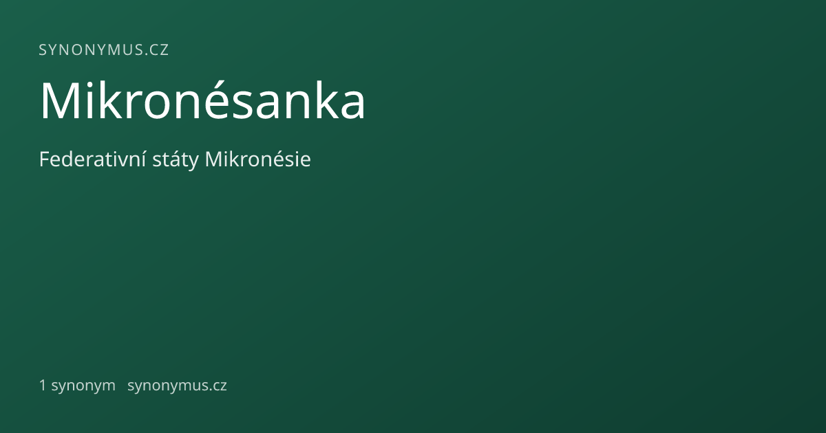 Náhled odkazu: Mikronésanka