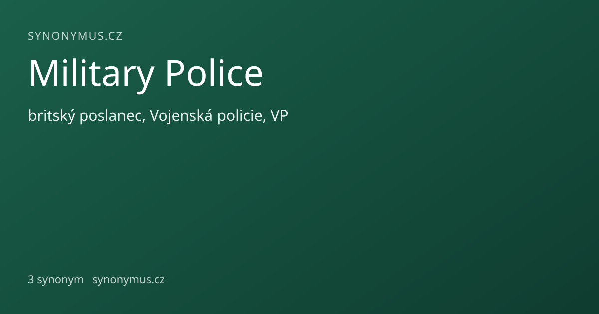 Náhled odkazu: Military Police