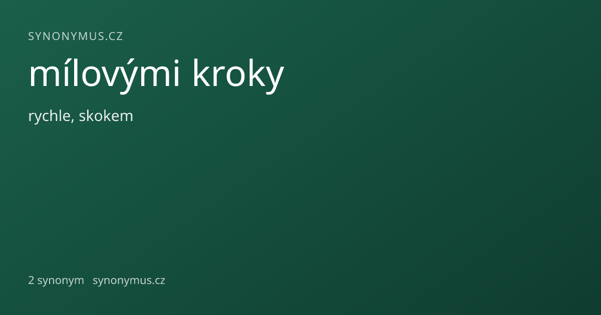 Náhled odkazu: mílovými kroky