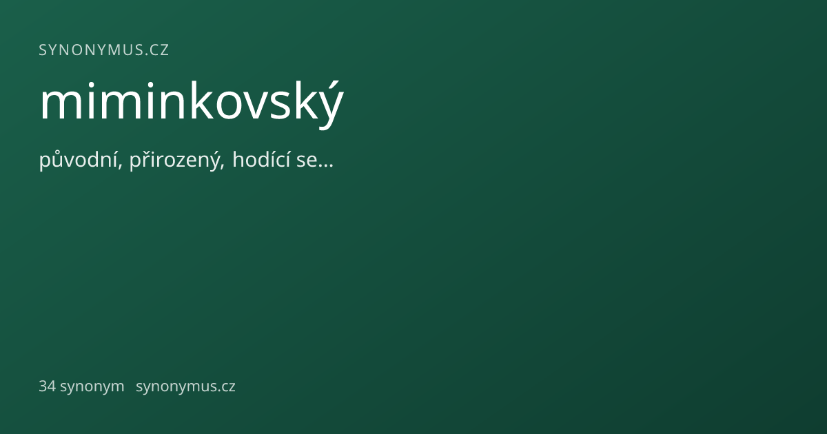 Náhled odkazu: miminkovský