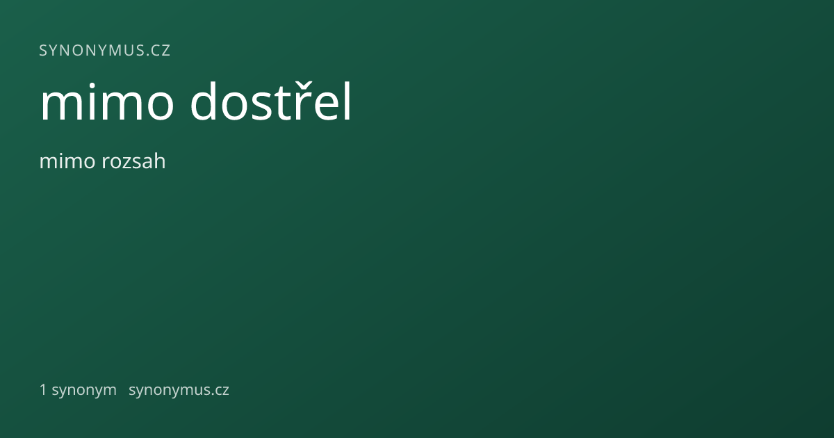 Náhled odkazu: mimo dostřel