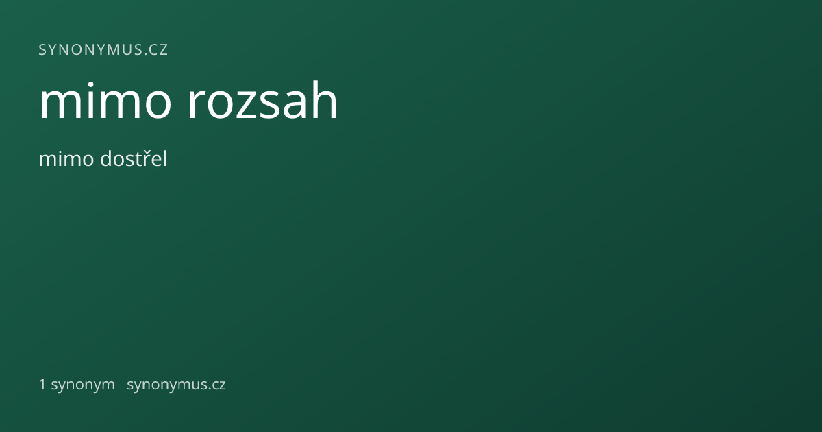 Náhled odkazu: mimo rozsah