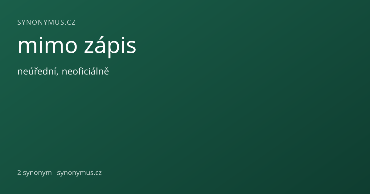 Náhled odkazu: mimo zápis