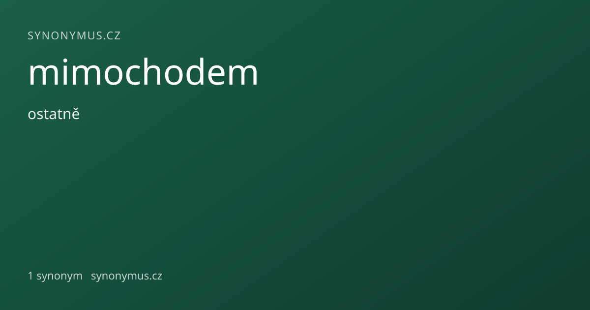 Náhled odkazu: mimochodem