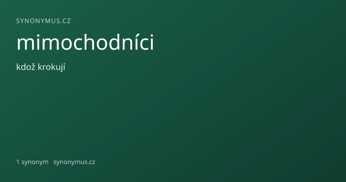 Náhled odkazu: mimochodníci