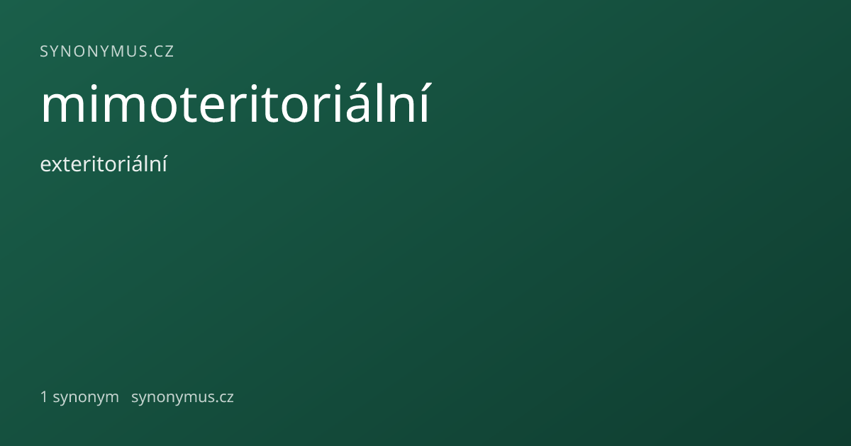 Náhled odkazu: mimoteritoriální