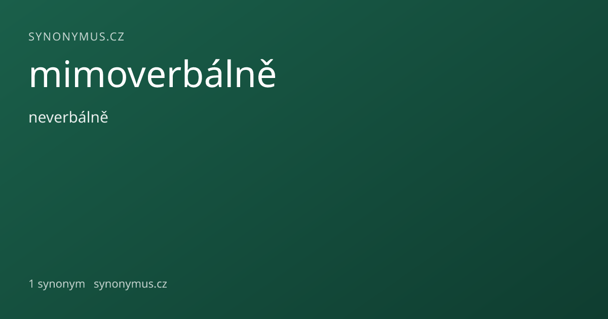Náhled odkazu: mimoverbálně