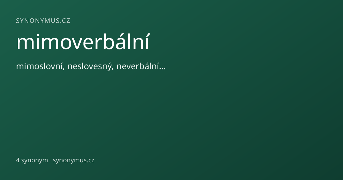 Náhled odkazu: mimoverbální