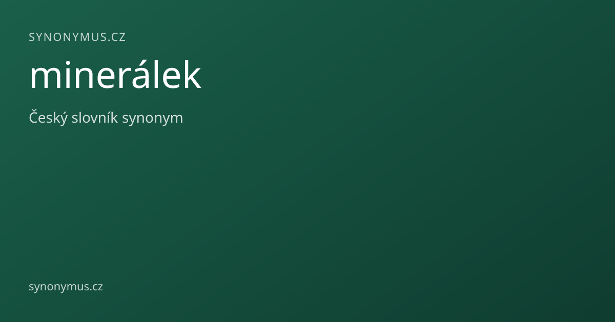 Náhled odkazu: minerálek