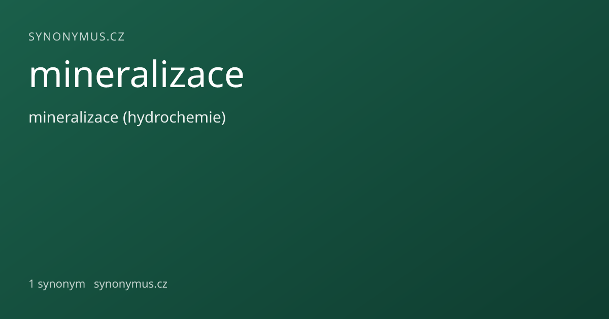 Náhled odkazu: mineralizace