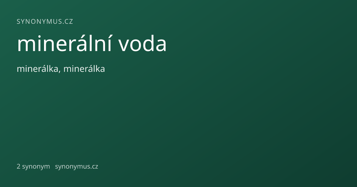 Náhled odkazu: minerální voda