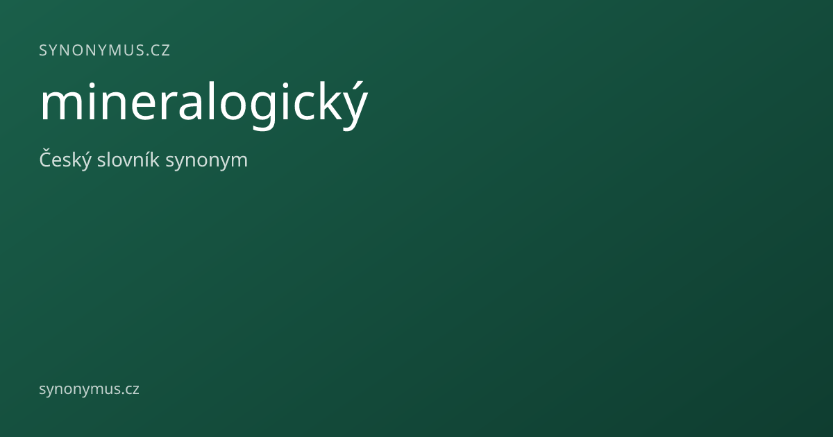 Náhled odkazu: mineralogický