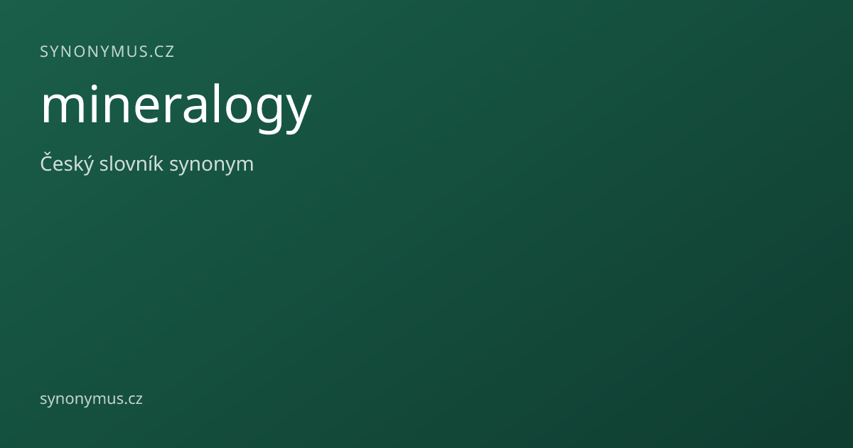 Náhled odkazu: mineralogy
