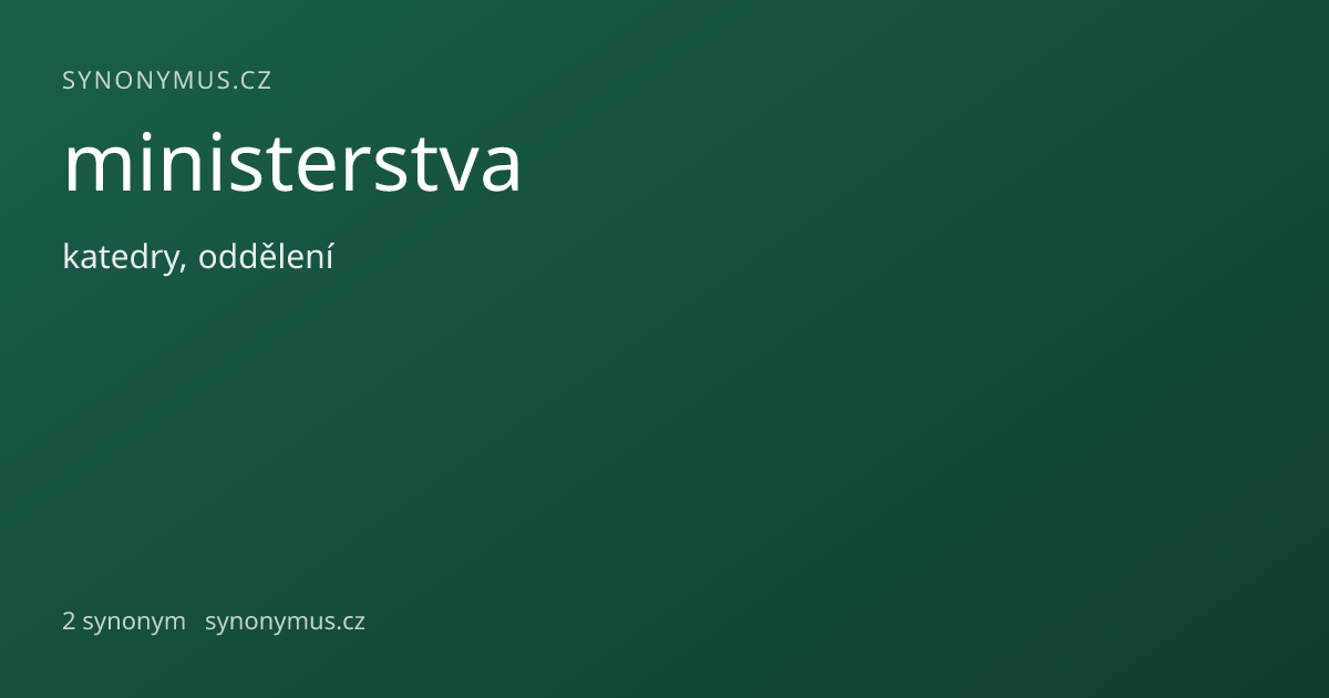 Náhled odkazu: ministerstva