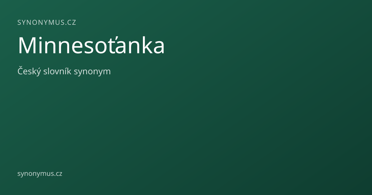 Náhled odkazu: Minnesoťanka