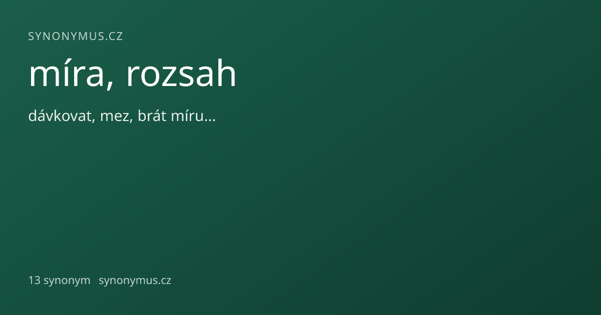 Náhled odkazu: míra, rozsah