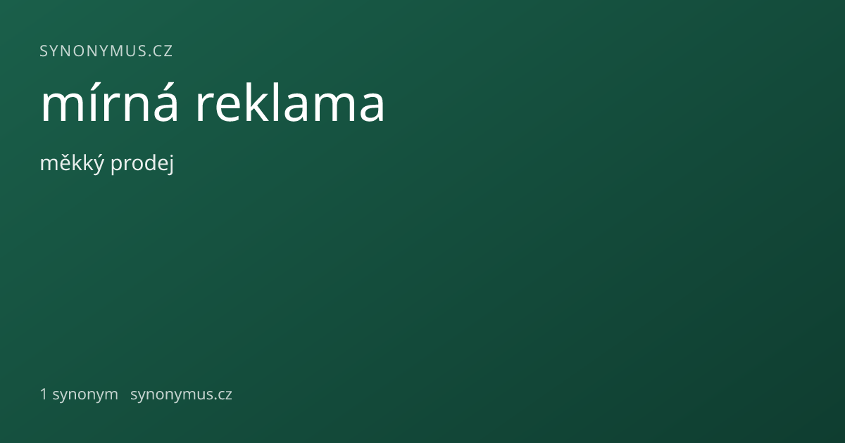 Náhled odkazu: mírná reklama