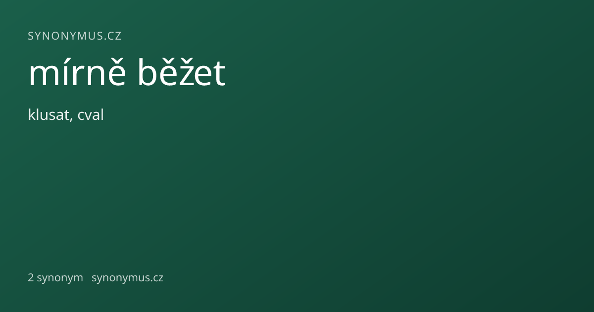 Náhled odkazu: mírně běžet