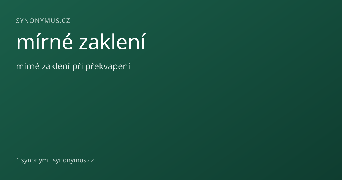 Náhled odkazu: mírné zaklení