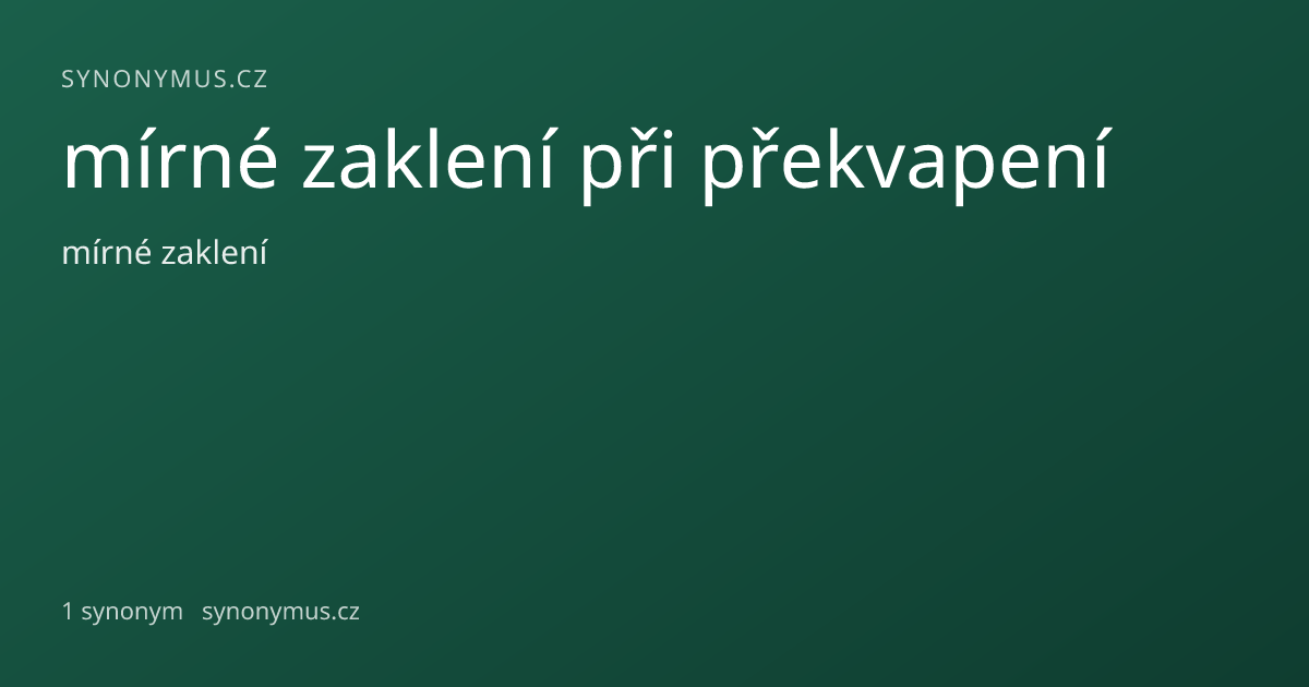 Náhled odkazu: mírné zaklení při překvapení