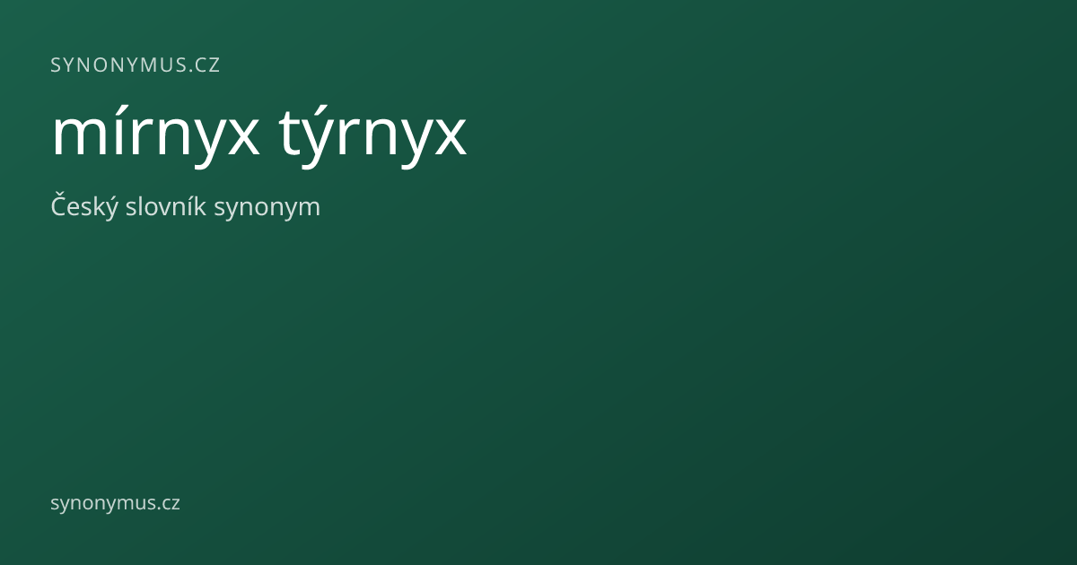 Náhled odkazu: mírnyx týrnyx