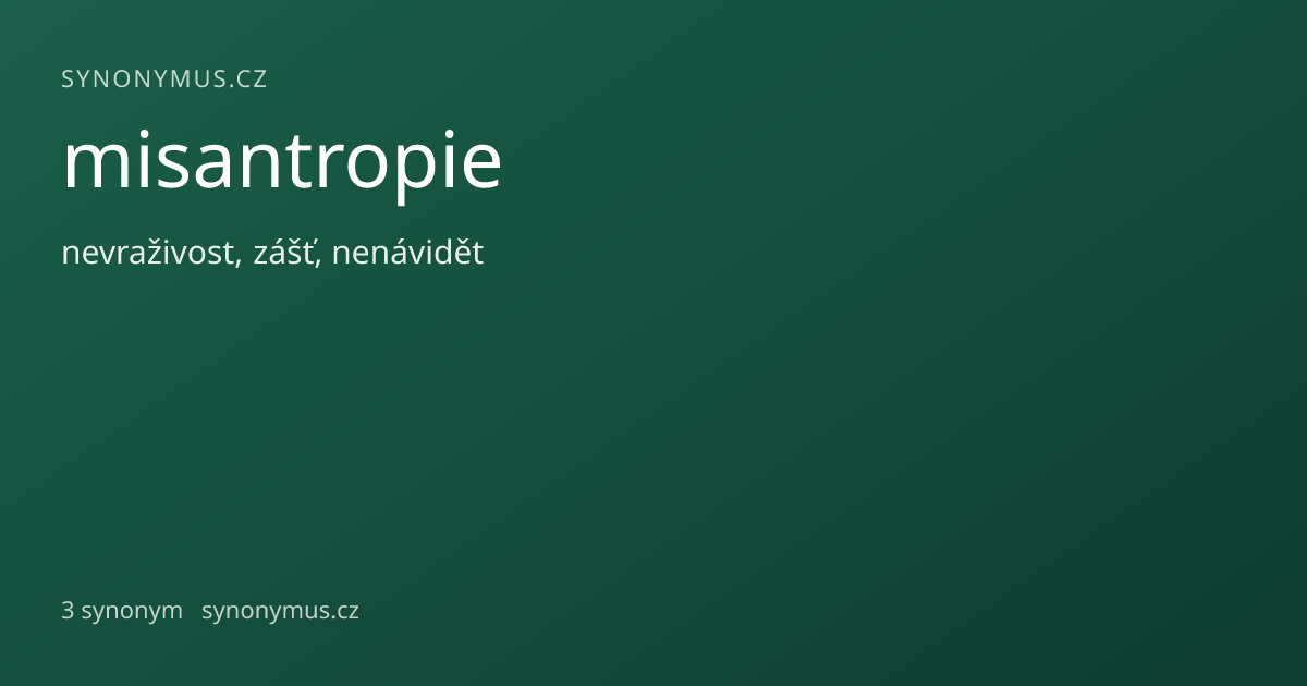Náhled odkazu: misantropie
