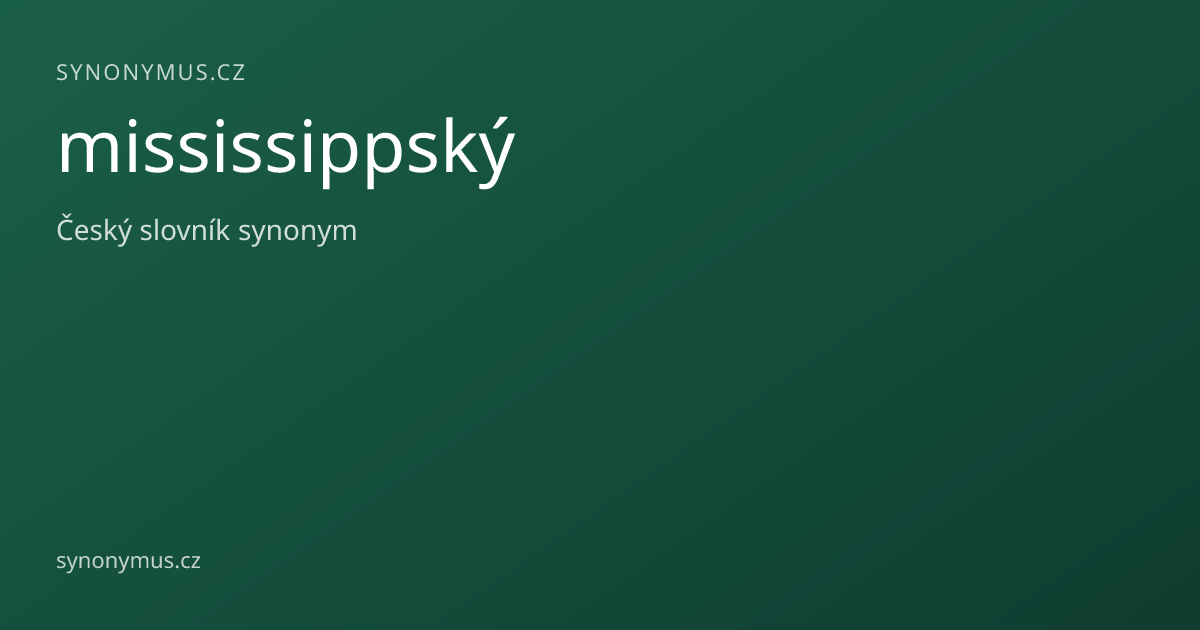 Náhled odkazu: mississippský